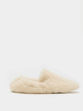 Orlando Moccasin / Cream Shearling Top Edge Orthotic Friendly Design