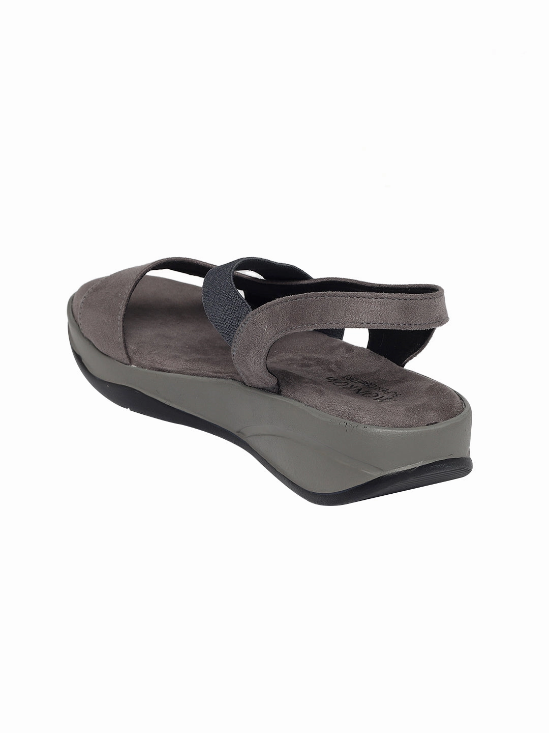 Sturdy Construction Chic Flats Carlee Grey Wedge Heel