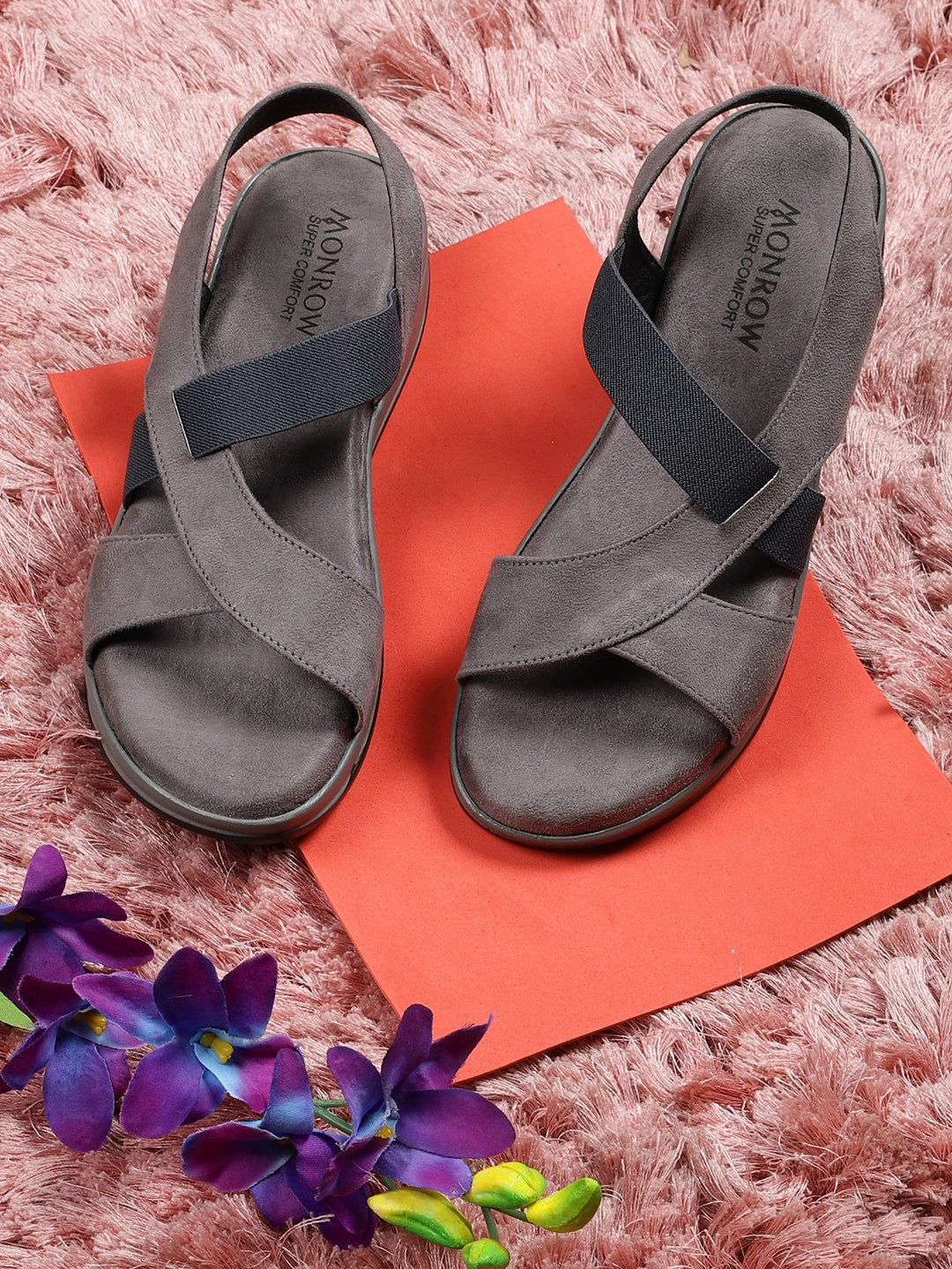 Puncture Resistant Midsole Wide fit Carlee Grey Wedge Heel