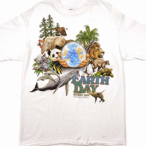 Workout Gear VINTAGE EARTH DAY EVERY DAY TEE SHIRT 1989 SIZE MEDIUM MADE IN USA