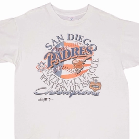 Tight Fit Smooth Look VINTAGE MLB SAN DIEGO PADRES WESTERN CHAMPIONS 1995 TEE SHIRT LARGE MADE IN USA