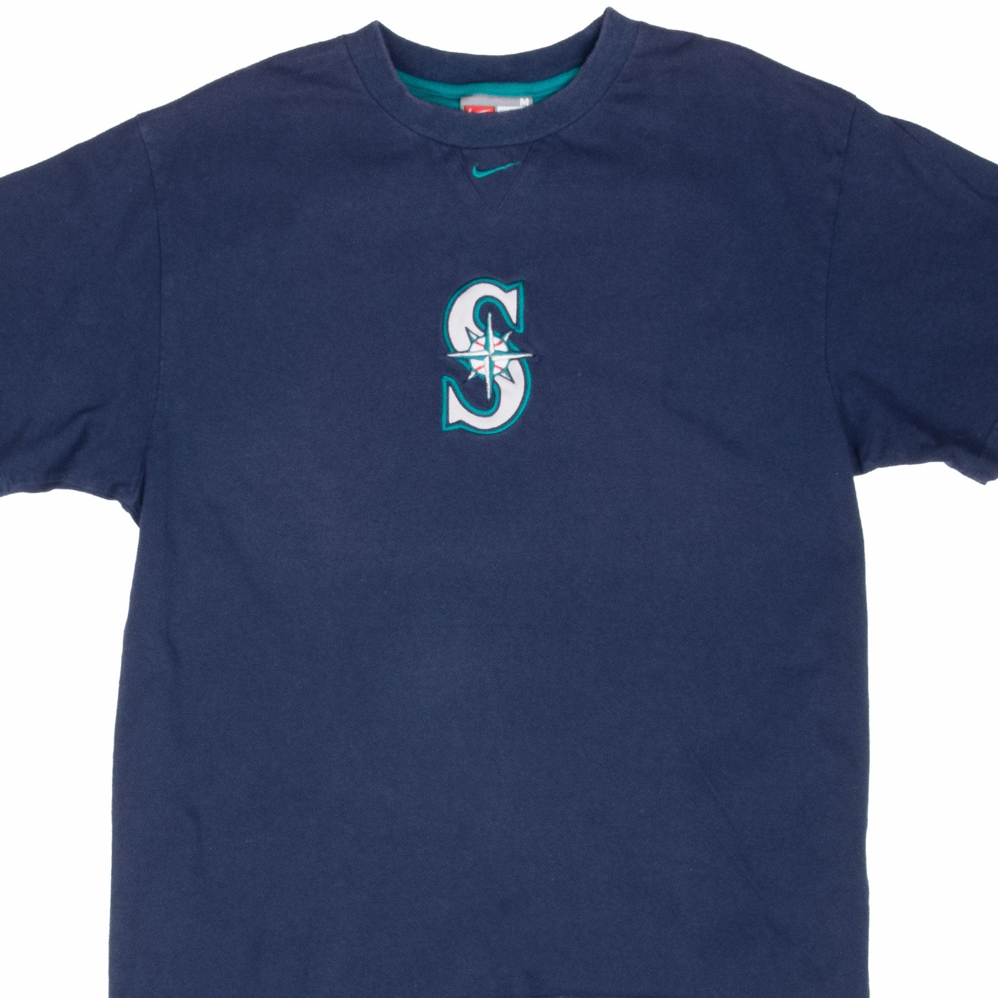 Eco Friendly Material Prom VINTAGE MLB SEATTLE MARINERS EMBROIDERED 2000S NIKE TEE SHIRT MEDIUM
