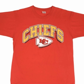 Linen blend VINTAGE NFL KANSAS CITY CHIEFS 1990 TEE SHIRT SIZE LARGE MADE IN USA