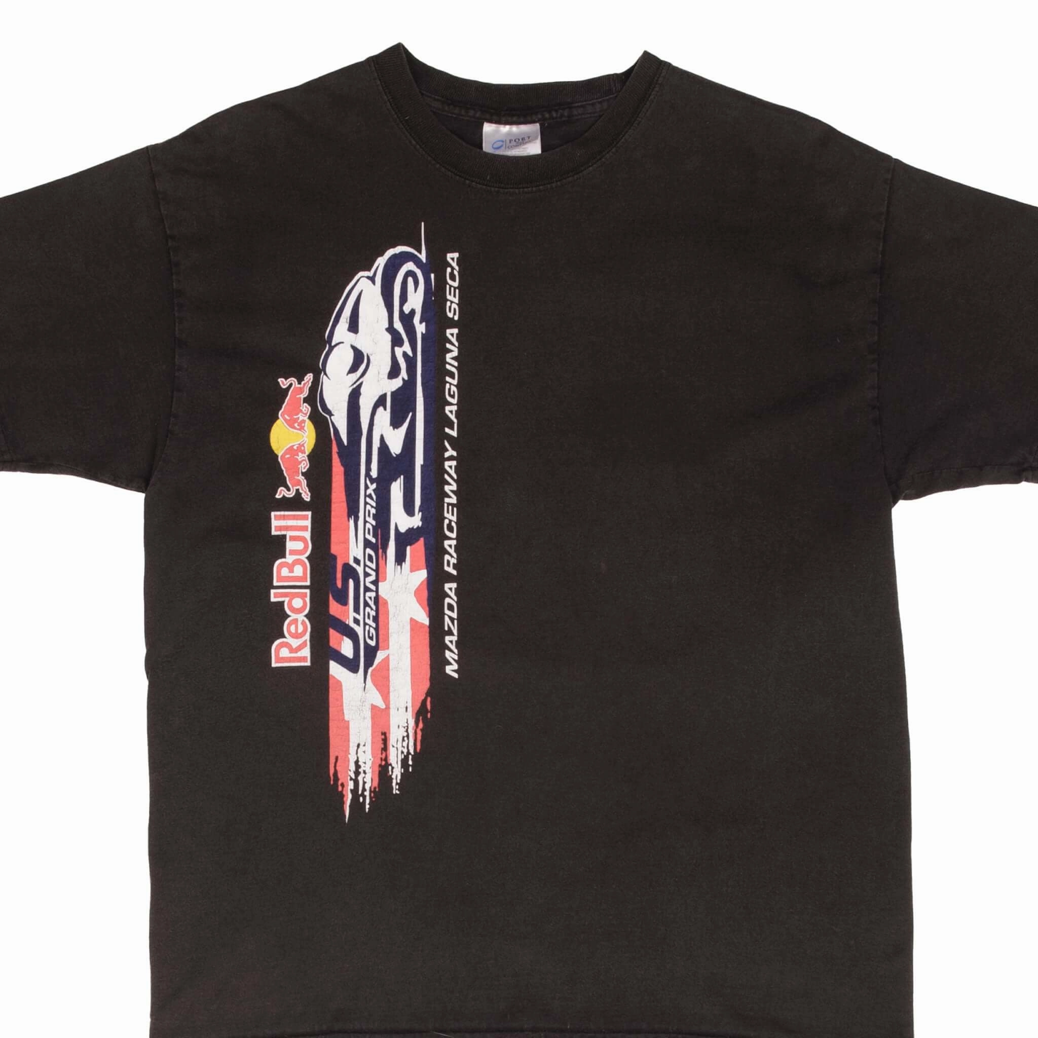 VINTAGE MOTO GP US RED BULL GRAND PRIX 2000S TEE SHIRT SIZE LARGE Breathable mesh lining