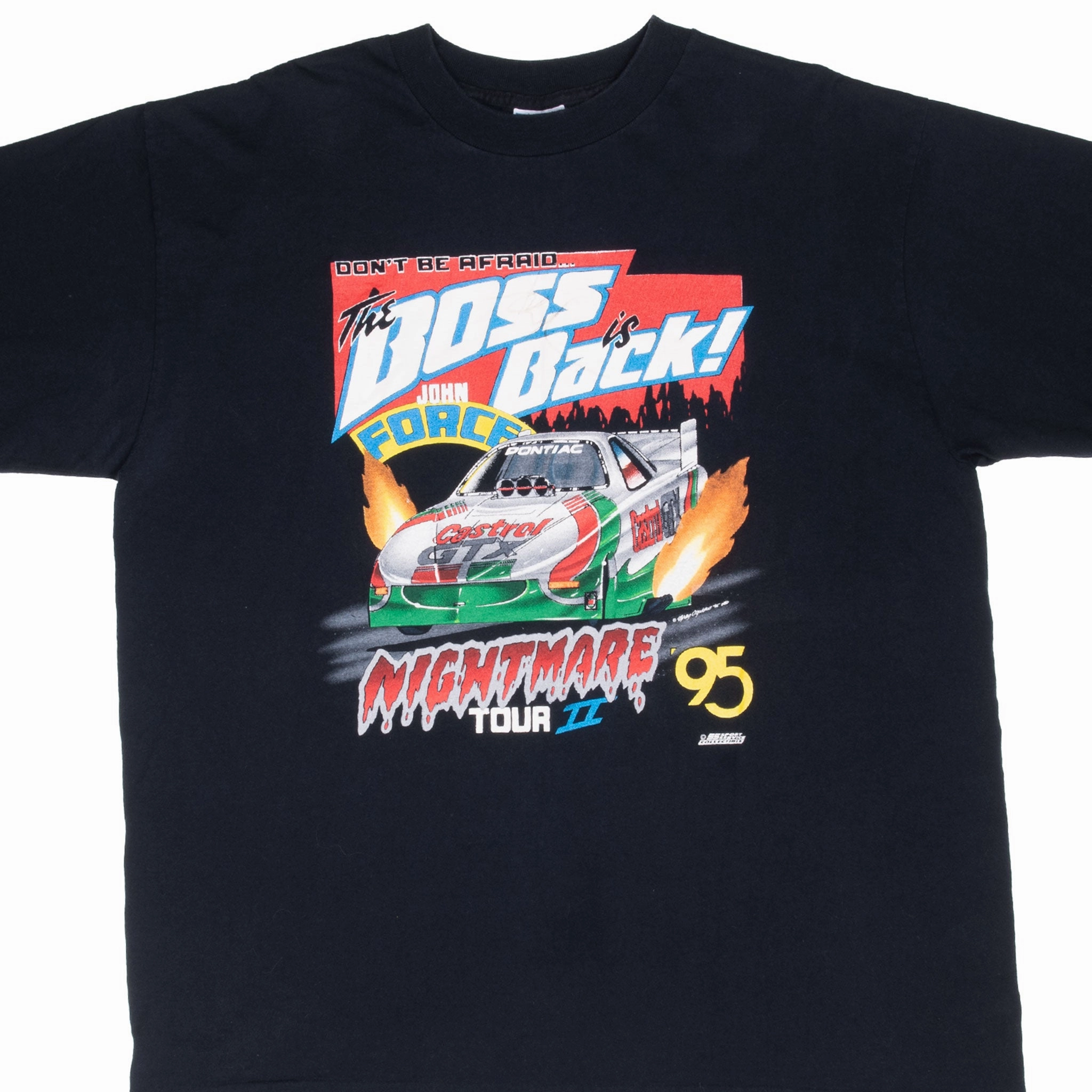 VINTAGE NASCAR JOHN FORCE 1995 SIGNED TEE SHIRT 2XL MADE IN USA Breathable Style Versatile Wearable