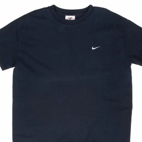 Cozy Flex VINTAGE NIKE BLACK CLASSIC SWOOSH TEE SHIRT 1990S LARGE MADE IN USA