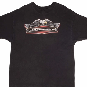 VINTAGE HARLEY DAVIDSON TEE SHIRT 1986 SIZE 2XL MADE IN USA Low Impact Dye Active Layer