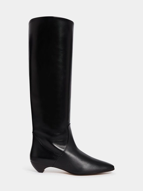Allegra Riding Boot / Black Leather Breathable River Crossing Durable Material