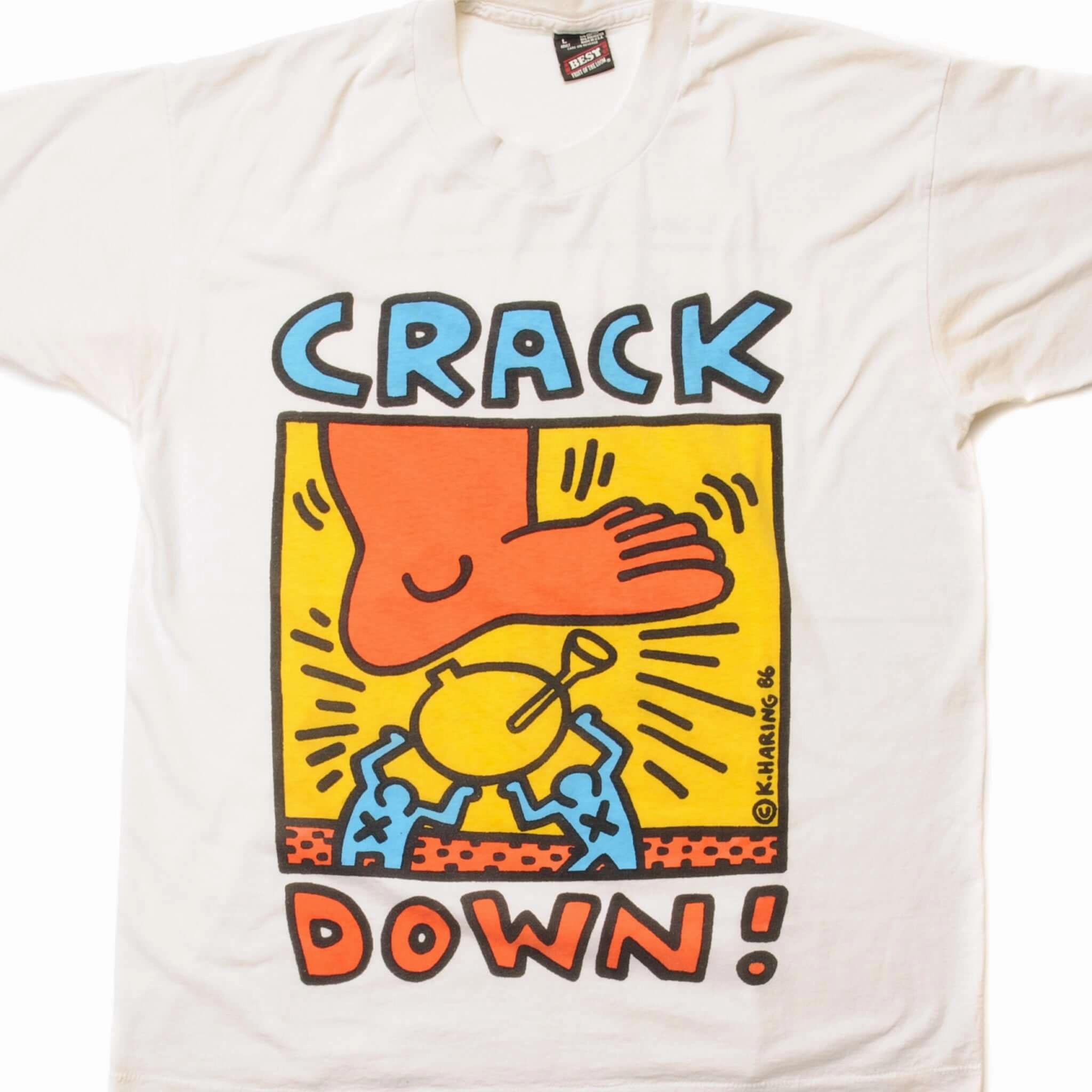 Hydrophobic coating VINTAGE KEITH HARING CRACK DOWN ! TEE SHIRT 1986 SIZE MEDIUM MADE IN USA