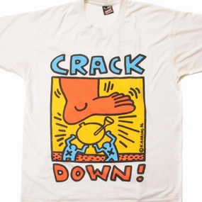 Hydrophobic coating VINTAGE KEITH HARING CRACK DOWN ! TEE SHIRT 1986 SIZE MEDIUM MADE IN USA