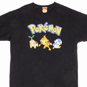 Midweight Knit VINTAGE POKEMON DIAMOND & PEARL STARTERS 2007 TEE SHIRT SIZE XL