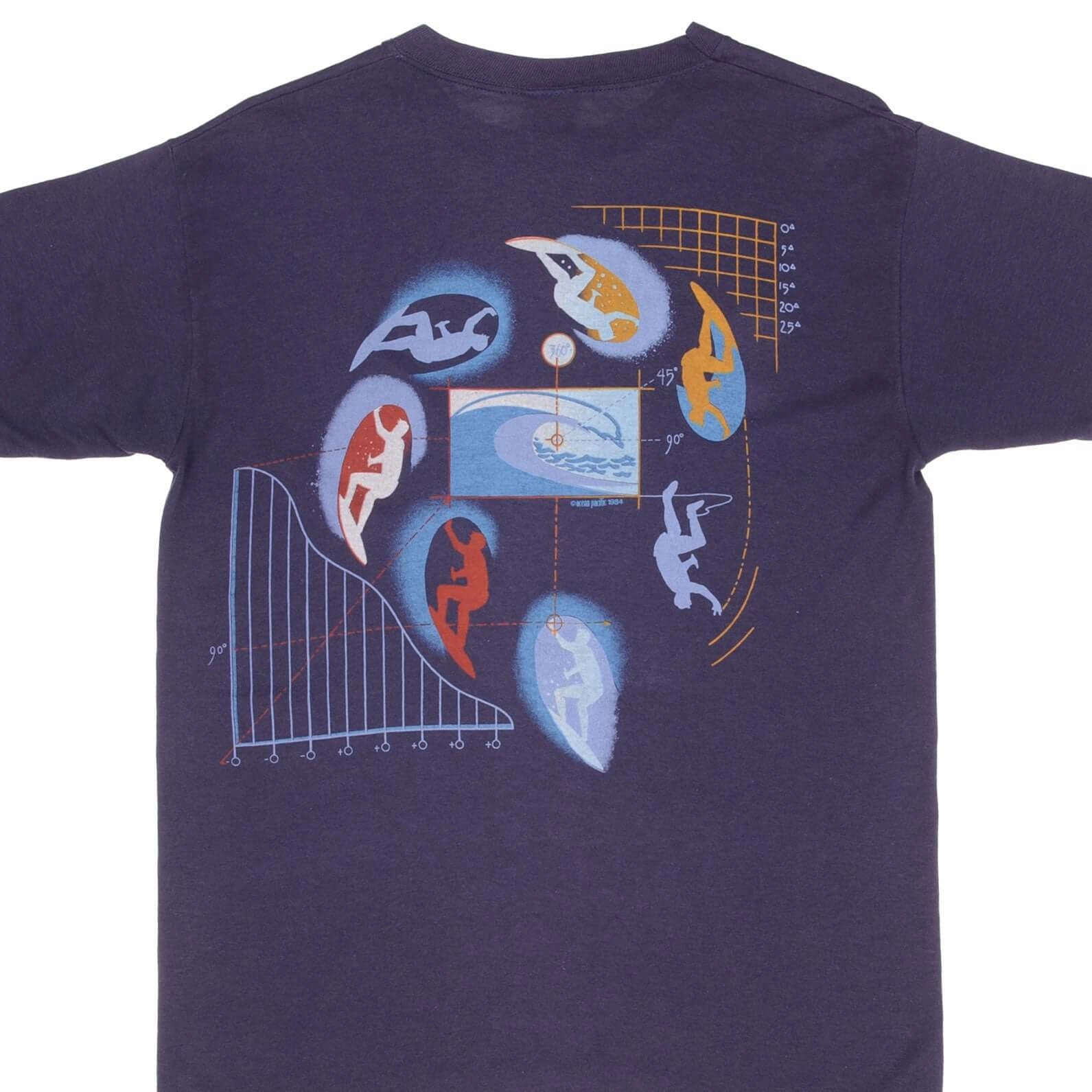 VINTAGE OCEAN PACIFIC SURFING TEE SHIRT SIZE MEDIUM MADE IN USA Fresh Trend