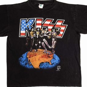 VINTAGE KISS ALIVE WORLDWIDE WORLD TOUR 1996 TEE SHIRT SIZE XL Formal Style