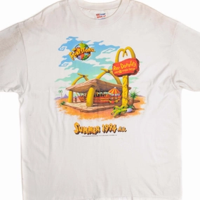 VINTAGE MCDONALDS THE FLINTSTONES TEE SHIRT 1994 SIZE XL MADE IN USA Layering Comfort Wear