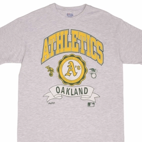 Sleek Waist Vintage Look VINTAGE MLB OAKLAND ATHLETICS 1991 TEE SHIRT SIZE LARGE MADE IN USA