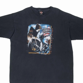 Micro Perforated Fabric VINTAGE HARLEY DAVIDSON OF TAMPA 1998 TEE SHIRT 3XL MADE IN USA