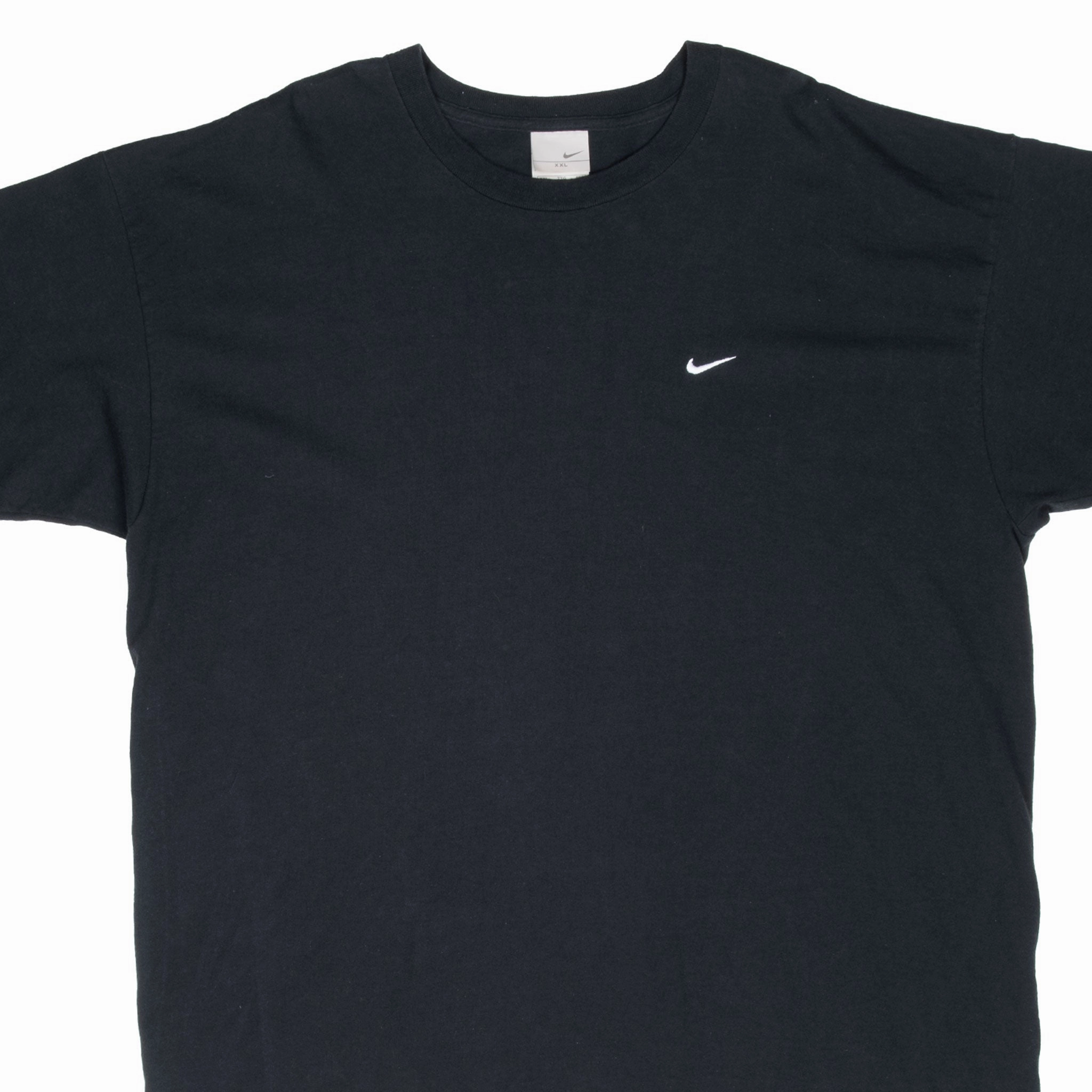 Easy Wear Sleek Waist VINTAGE NIKE CLASSIC SWOOSH BLACK TEE SHIRT 2000S 2XL