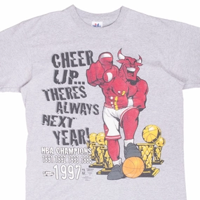 VINTAGE NBA CHICAGO BULLS CHAMPIONS 1997 TEE SHIRT XL MADE IN USA thermal