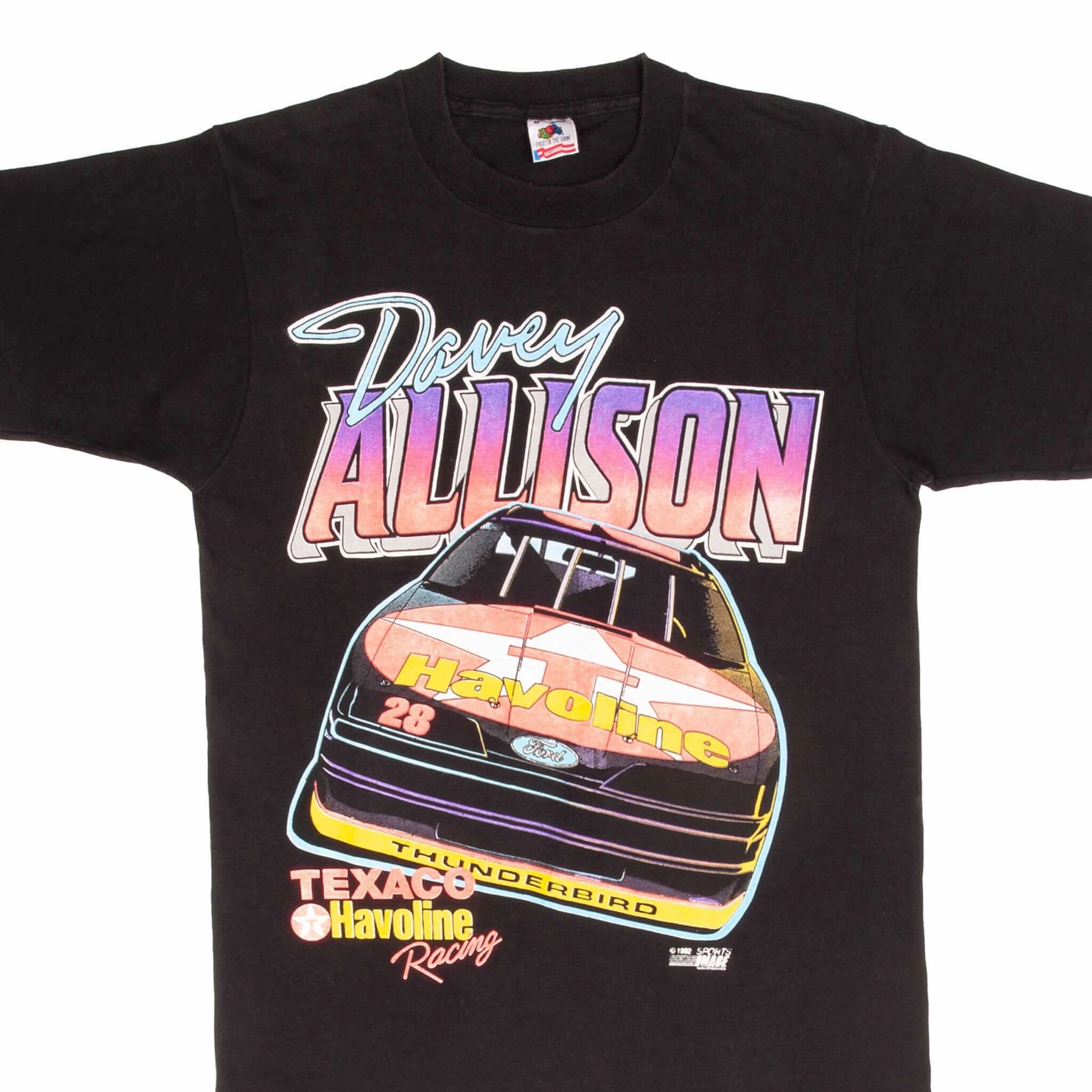 VINTAGE NASCAR DAVEY ALLISON TEXACO 1992 TEE SHIRT SIZE MEDIUM MADE IN USA Chic Design
