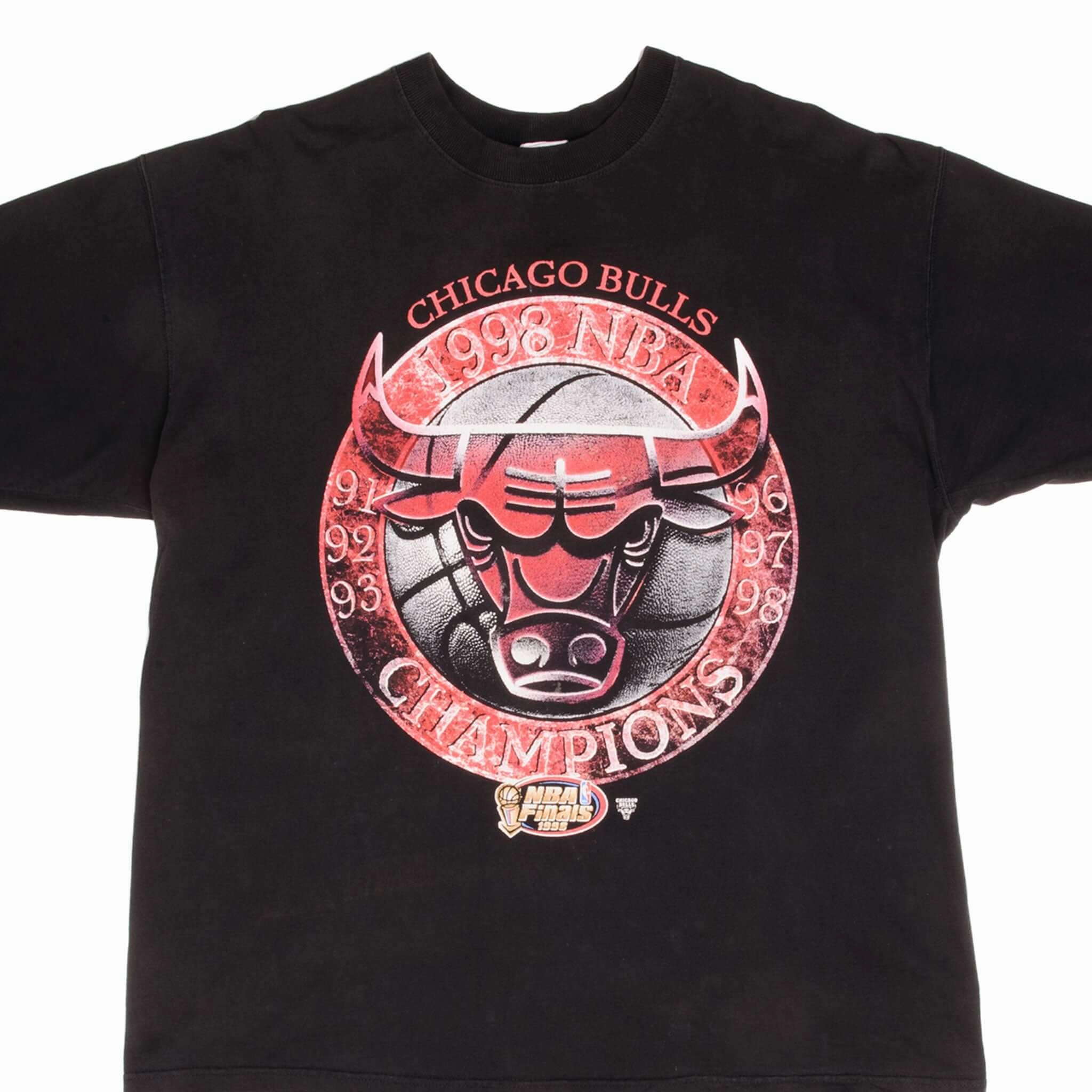 VINTAGE STARTER NBA CHICAGO BULLS CHAMPION TEE SHIRT 1998 SIZE XL Trendy Design