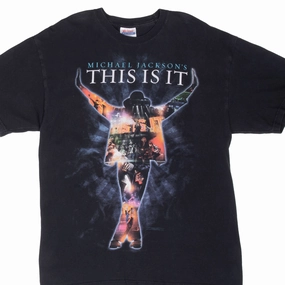 VINTAGE MICHAEL JACKSON THIS IS IT 2009 TEE SHIRT MEDIUM Comfortable Cozy and Soft