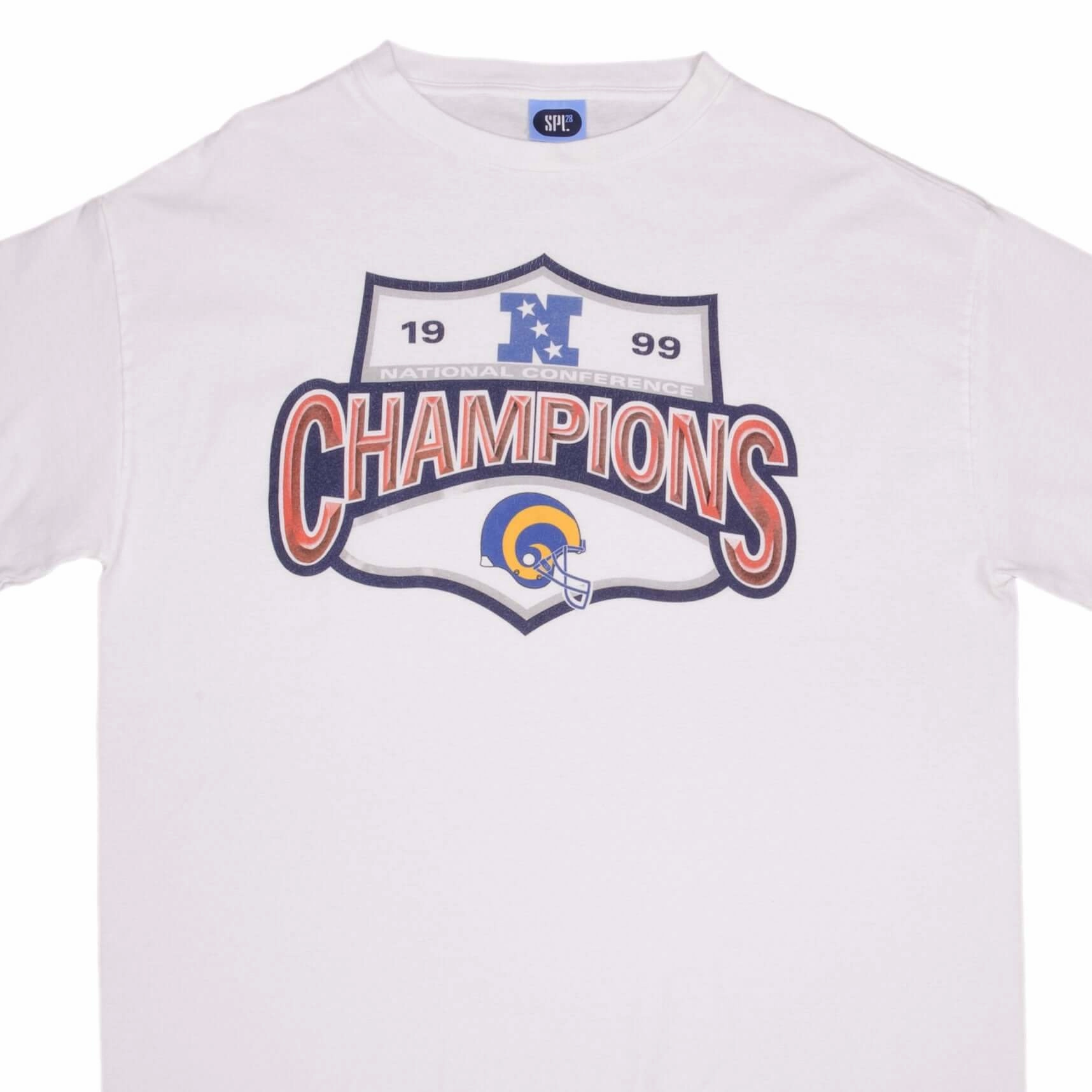 Weekend Smart Look VINTAGE NFL LOS ANGELES RAMS NFC CHAMPIONS 1999 TEE SHIRT SIZE 2XL