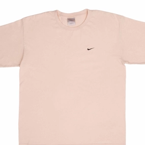Breathable knit MicroPiqueKnit VINTAGE NIKE CLASSIC SWOOSH BEIGE TEE SHIRT 2000S SIZE LARGE