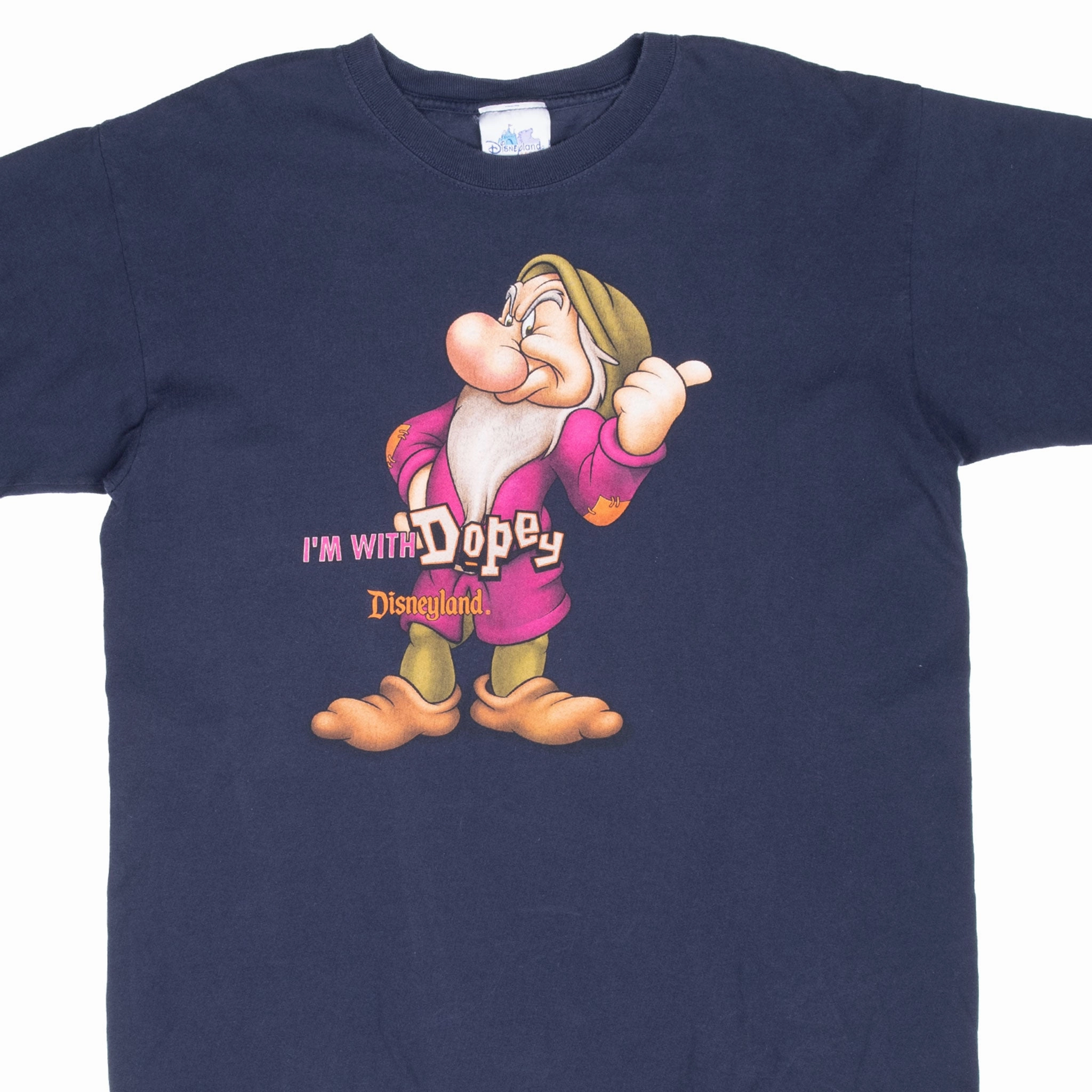 Bold Design Slim Silhouette VINTAGE DISNEY SNOW WHITE GRUMPY IM WITH DOPEY TEE SHIRT 1990S LARGE