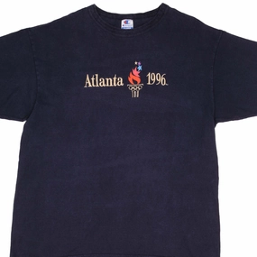 Breathable mesh panel VINTAGE CHAMPION ATLANTA OLYMPICS 1996 TEE SHIRT SIZE XL MADE IN USA