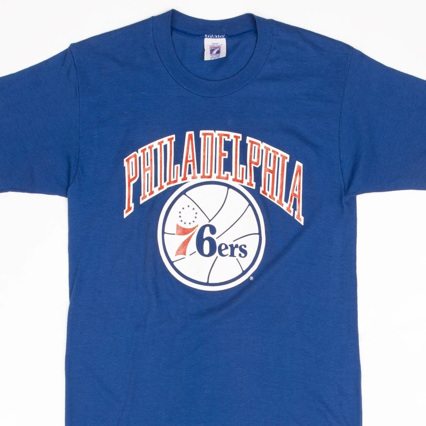 Minimalist purity Casual Style Wear VINTAGE NBA PHILADELPHIA 76ERS TEE SHIRT 1980S SIZE SMALL MADE IN USA