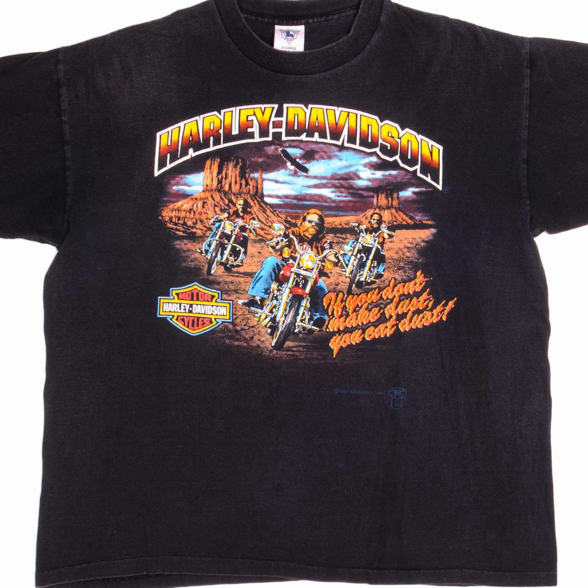 Fashionable Fit VINTAGE HARLEY DAVIDSON TEE SHIRT EL CAJON CA 1987 SIZE XL MADE IN USA