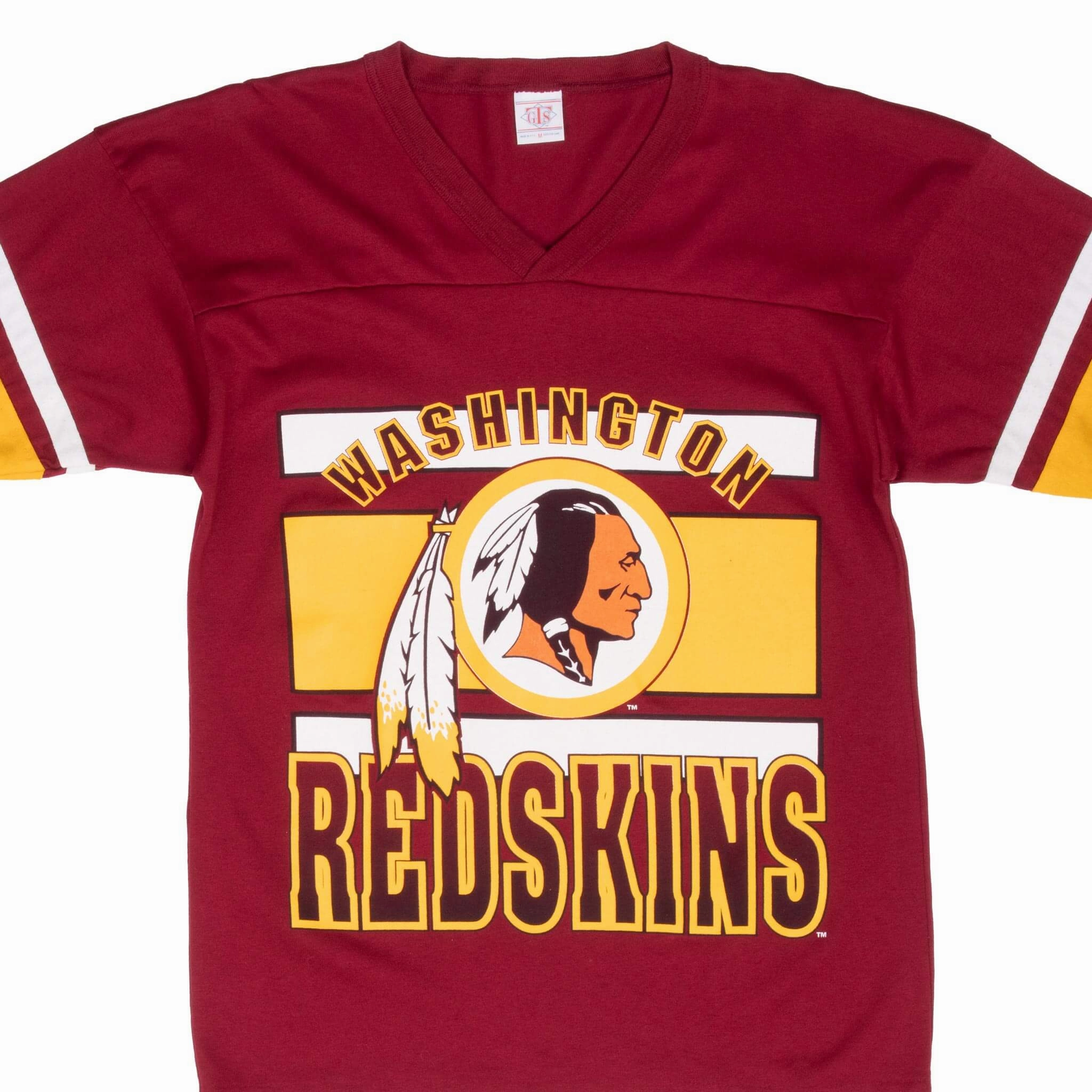 Sporty Flex sequined details VINTAGE NFL WASHINGTON REDSKINS 1980S TEE SHIRT MEDIUM MADE IN USA