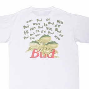 VINTAGE BUD BUDWEISER FROG TEE SHIRT 1995 SIZE XL MADE IN USA Sleek Stretch Fit