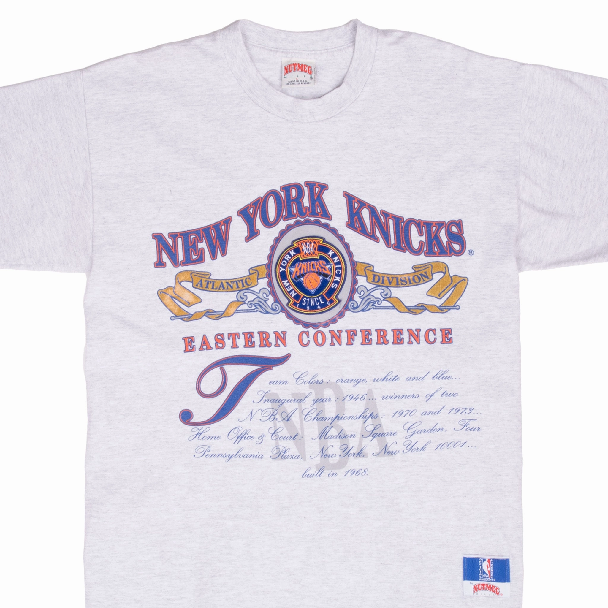 VINTAGE NBA NEW YORK KNICKS 1990S TEE SHIRT MEDIUM MADE IN USA EasyCare Fabric Ethically Sourced Material