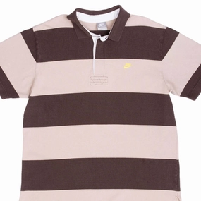 Indoor clothing Feminine Touch VINTAGE NIKE CLASSIC SWOOSH BEIGE & BROWN POLO SHIRT 2000S LARGE