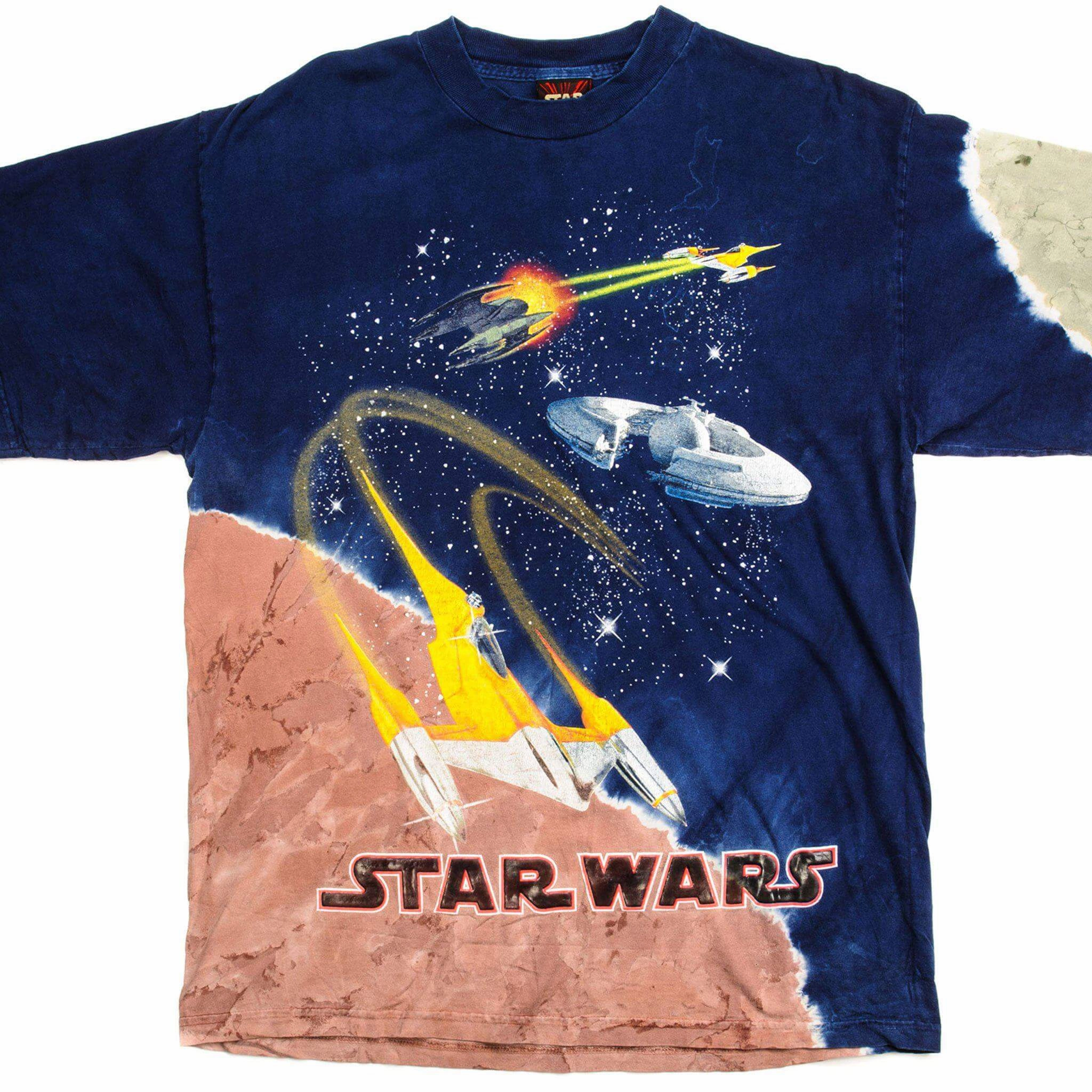 Flexible Neckband Stretchy Fit VINTAGE STAR WARS TEE SHIRT SIZE LARGE
