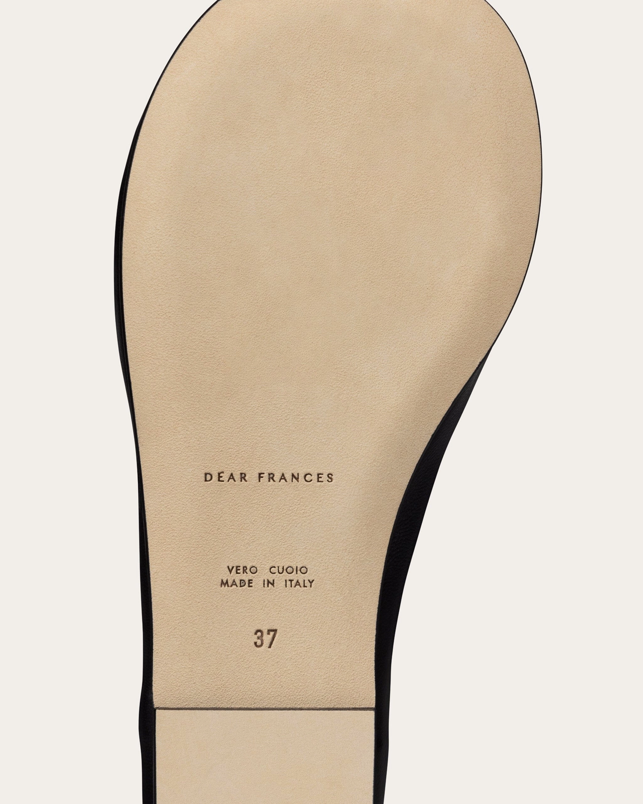 Slip-Free Shoes Shell Tone Rina Flat, Black Leather