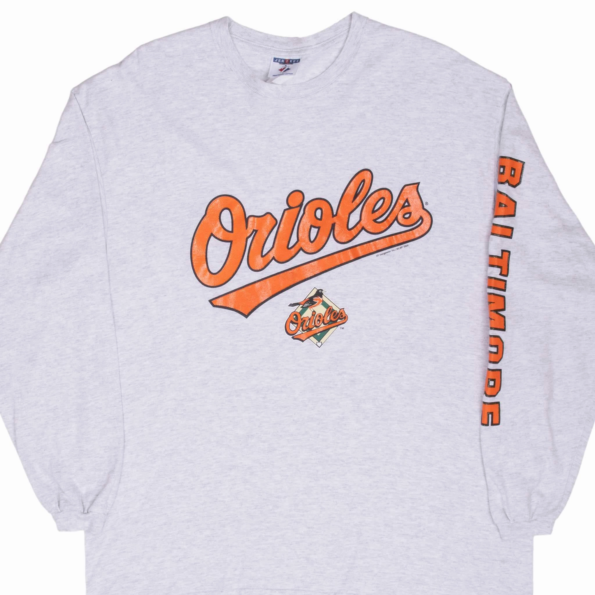 Comfy Casual Wear VINTAGE MLB BALTIMORE ORIOLES 2004 LONG SLEEVE TEE SHIRT LARGE