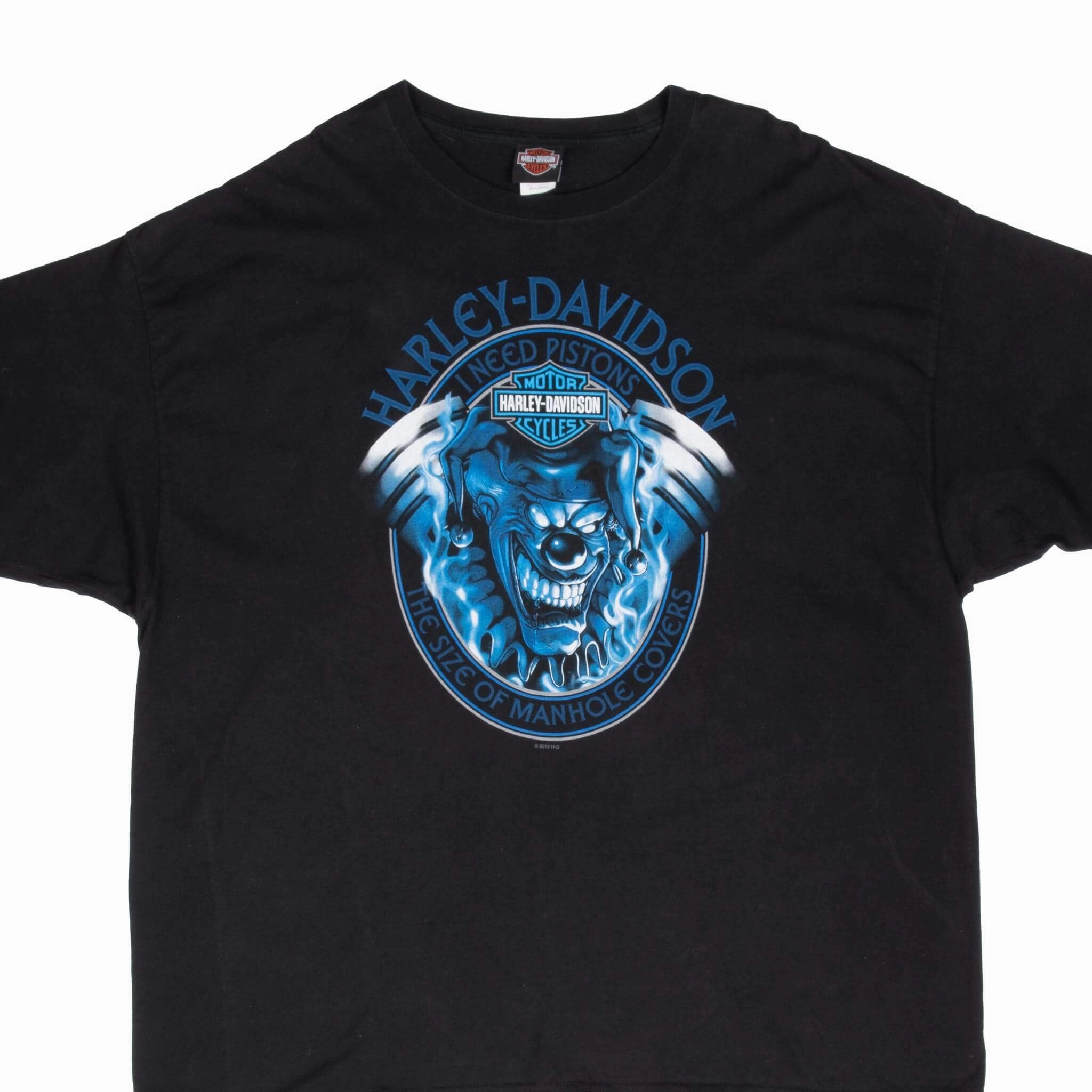 VINTAGE HARLEY DAVIDSON CLOWN LIBERTYVILLE ILLINOIS 2012 TEE SHIRT 3XL Indoor clothing Perfect for Workouts