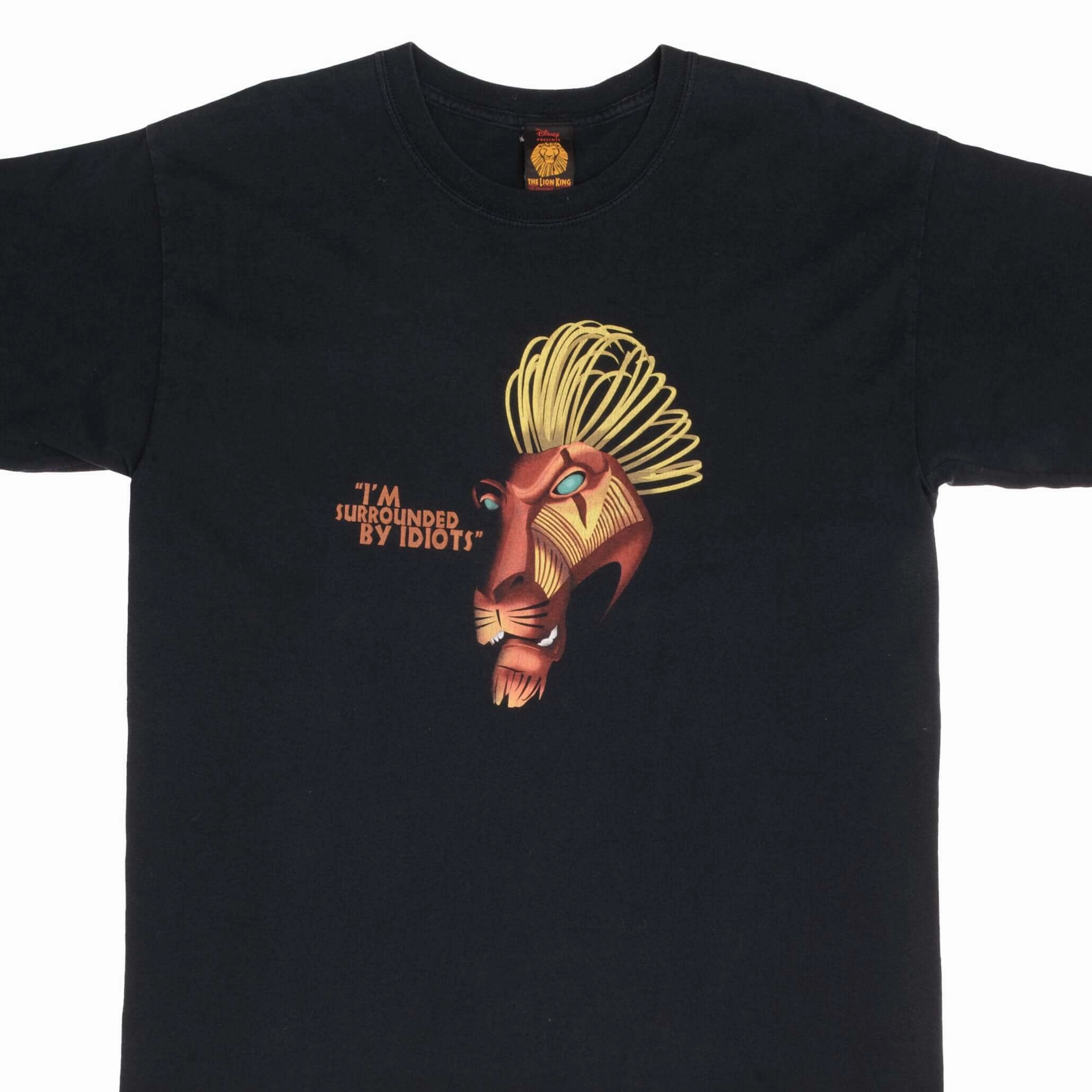 VINTAGE DISNEY THE LION KING BROADWAY MUSICAL TEE SHIRT 1990S SIZE LARGE Practical Design Hypoallergenic Textile