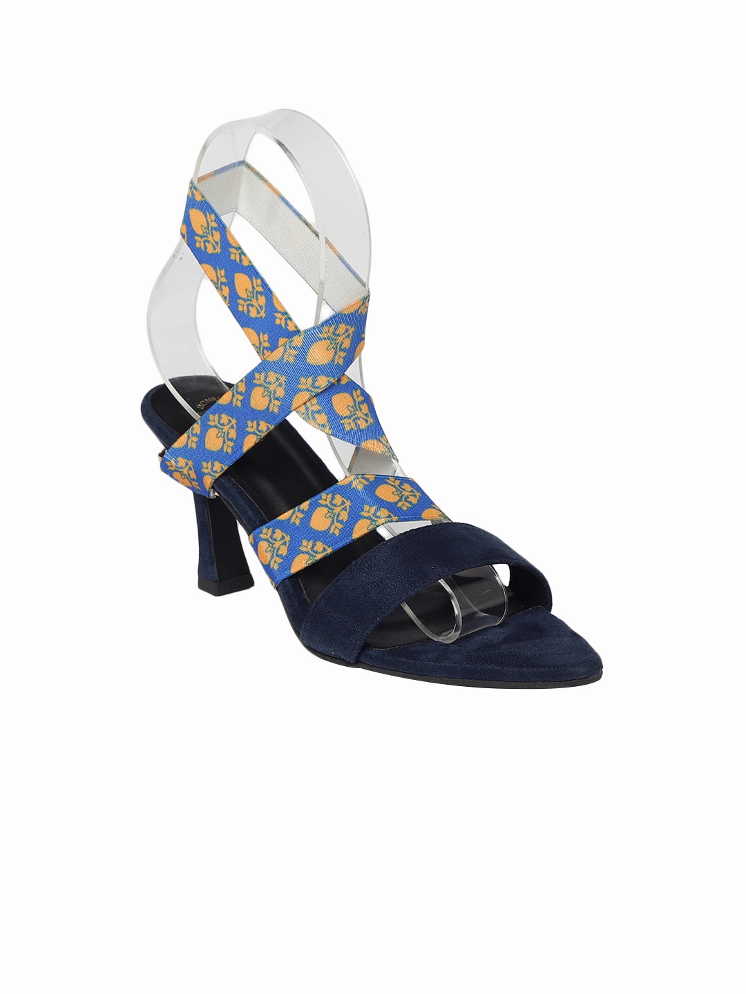 Slip On Style Royal Paisley Kitten Heels