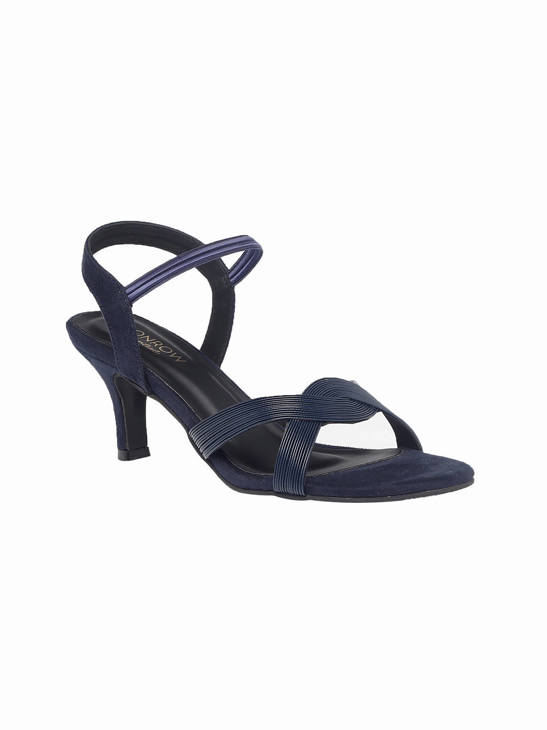 Ruhi Navy Blue Kitten Heels Minimal Mood