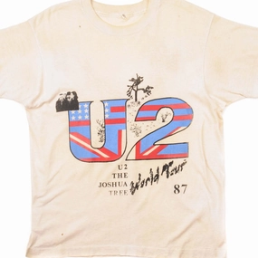 VINTAGE U2 THE JOSHUA TREE WORLD TOUR 87 TEE SHIRT SIZE MEDIUM MADE IN USA Reinforced Hemline
