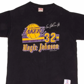 VINTAGE NBA LA LAKERS MAGIC JOHNSON TEE SHIRT 1989 XL MADE IN USA Easy Comfort