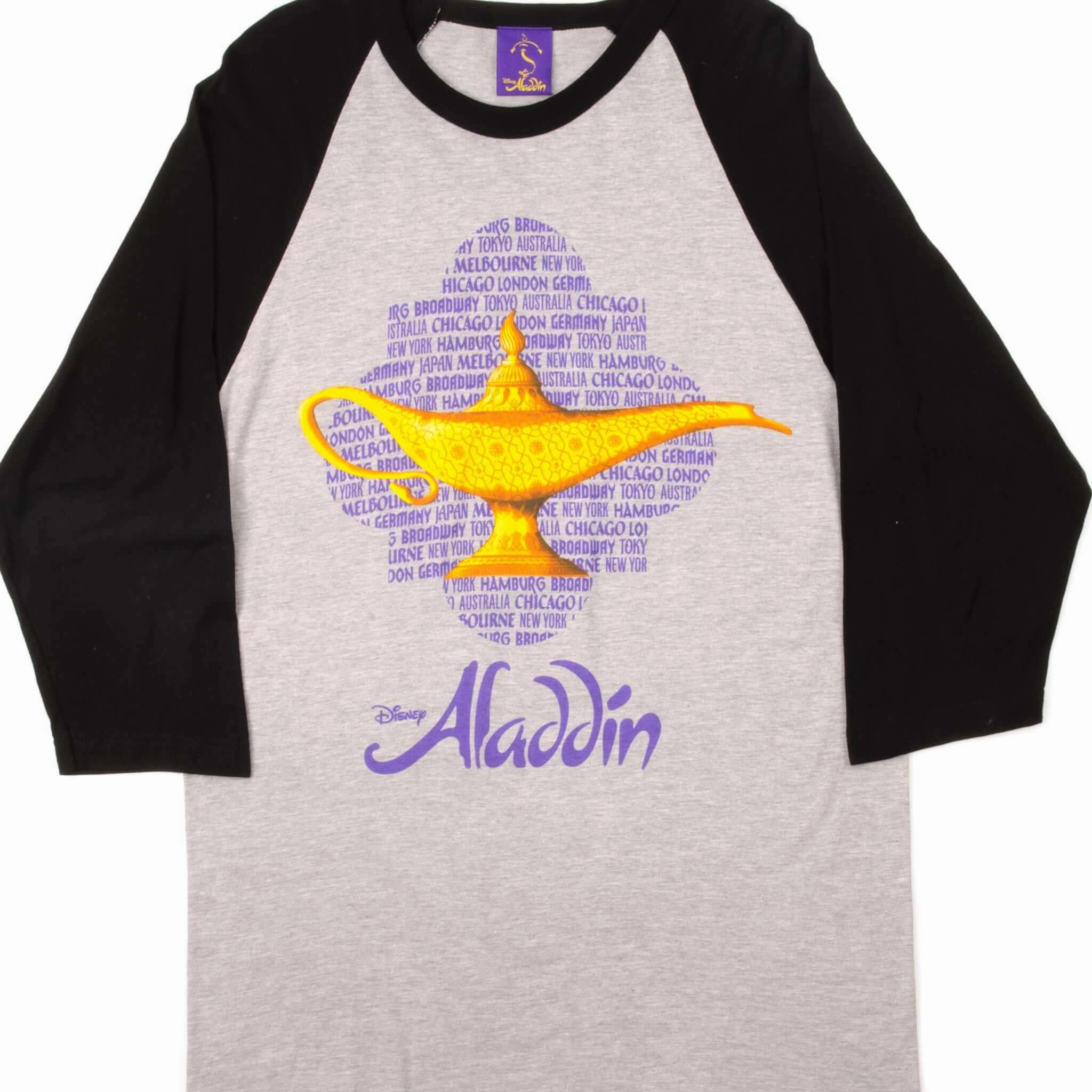 VINTAGE DISNEY ALADDIN RAGLAN TEE SHIRT 90'S SIZE MEDIUM Men's masculinity