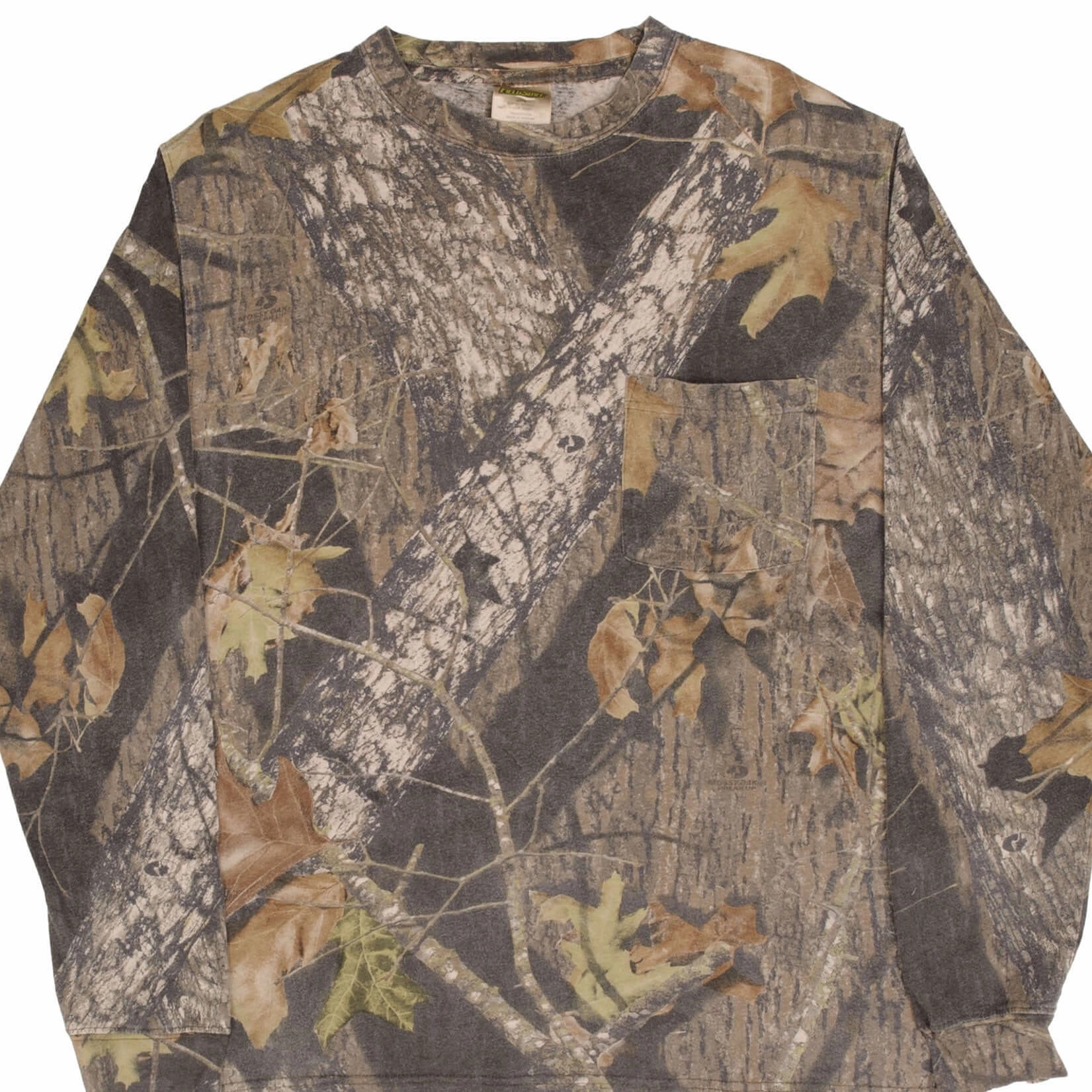 VINTAGE HUNTING MOSSY OAK BREAK UP CAMO LONG SLEEVE POCKET TEE SHIRT SIZE MEDIUM Quick Dry Wear