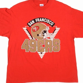 VINTAGE NFL SAN FRANCISCO 49ERS TEE SHIRT SIZE LARGE MADE IN USA Zip Up