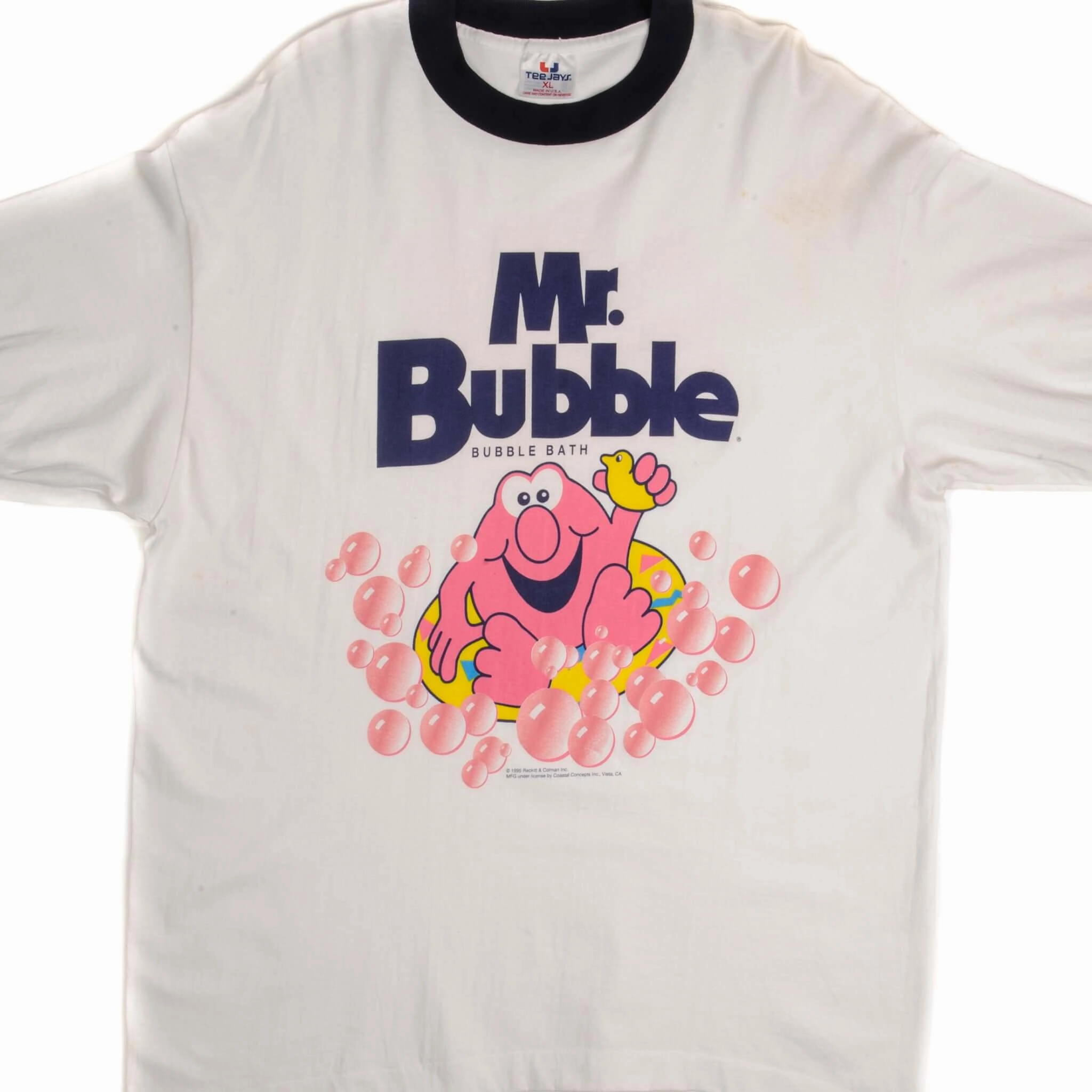 High-Quality Cotton Lightweight Material VINTAGE MR. BUBBLE TEE SHIRT 1995 SIZE LARGE MADE IN USA