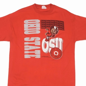 Seam Free Edging Compact Stitch Pattern VINTAGE OHIO STATE BUCKEYES FOOTBALL OSU TEE SHIRT 1990S SIZE LARGE MADE IN USA