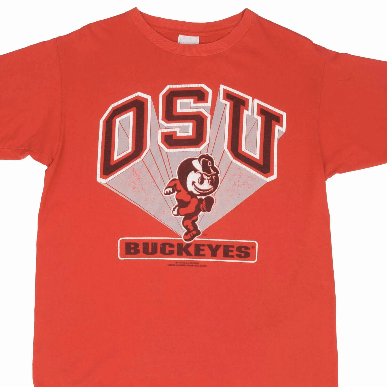 Oversized Fit Layered Collar VINTAGE OHIO STATE BUCKEYES FOOTBALL OSU TEE SHIRT 1990S SIZE LARGE MADE IN USA